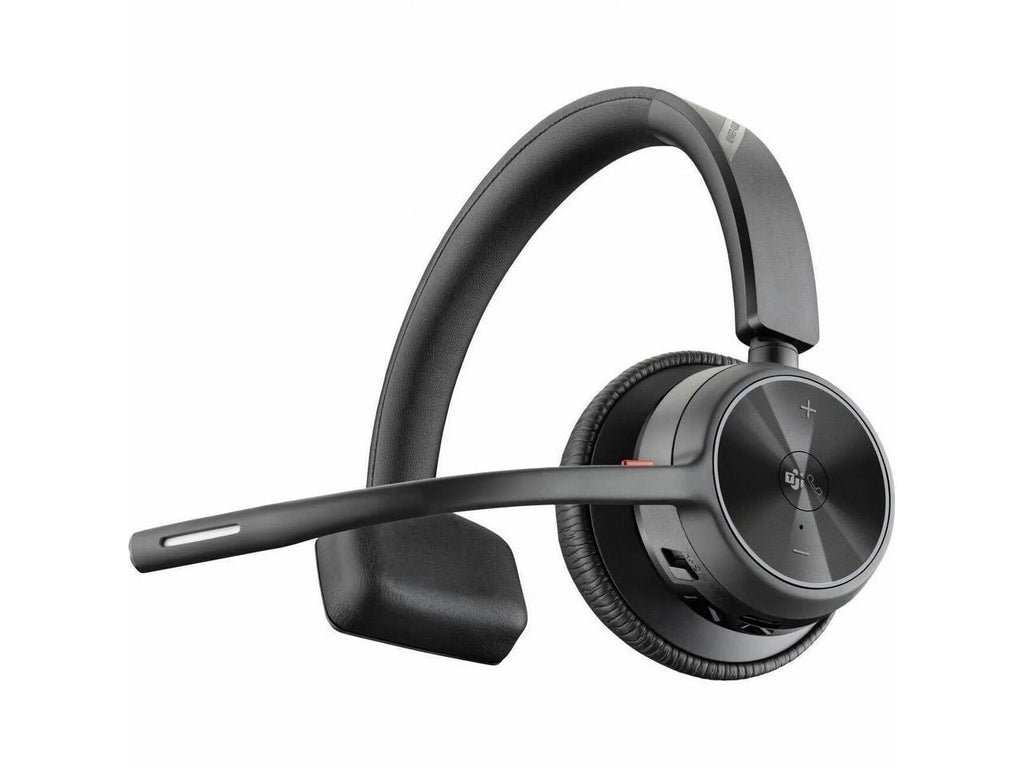 Poly Voyager 4310 Microsoft Teams Certified - Headset + dongle - Google Assistant, Siri - Mono -  Type  - Wireless - Bluetooth - 164 ft - 20 Hz - 20 kHz - Over-the-head, On-ear - Monau...