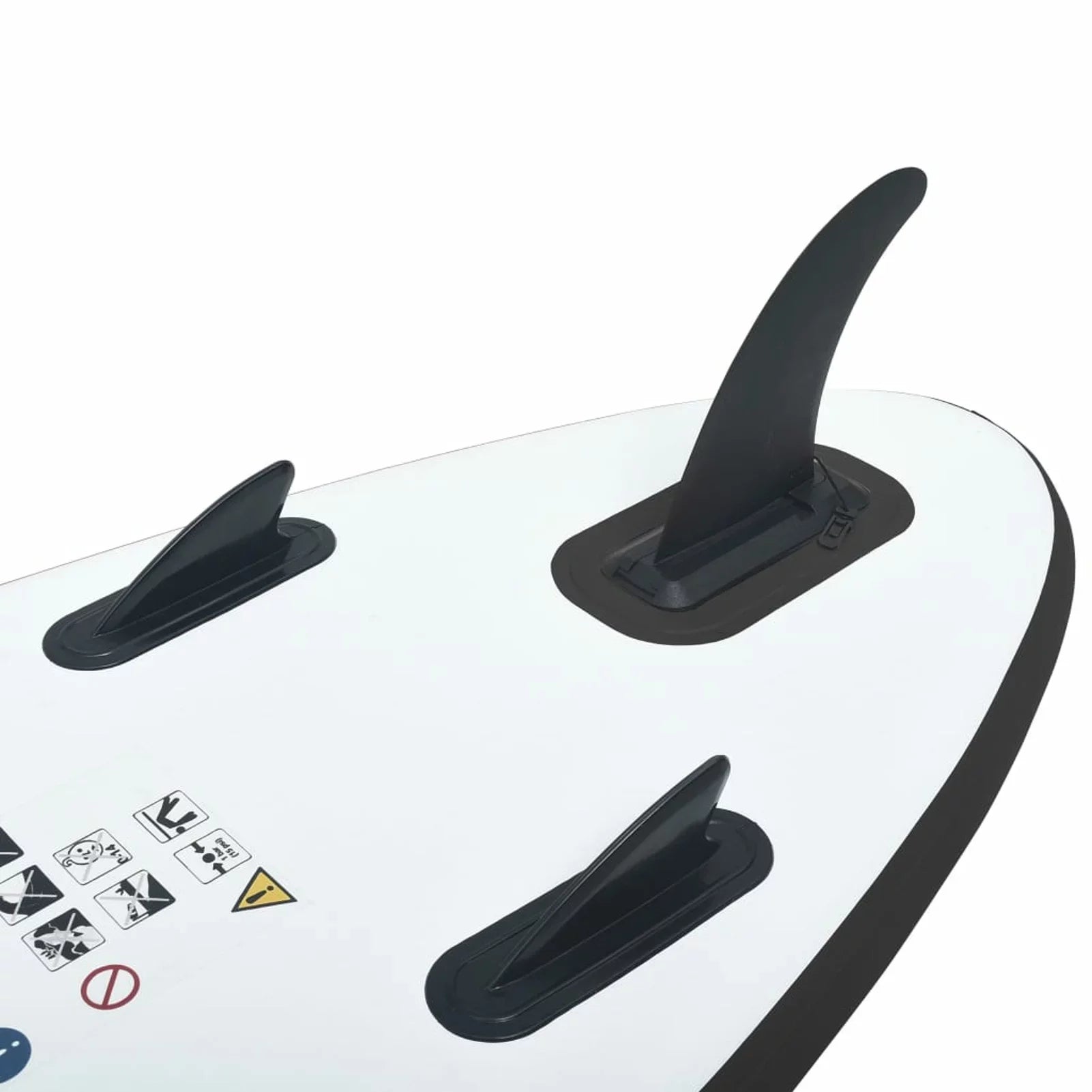 Andoer Inflatable Paddleboard Set Black and White