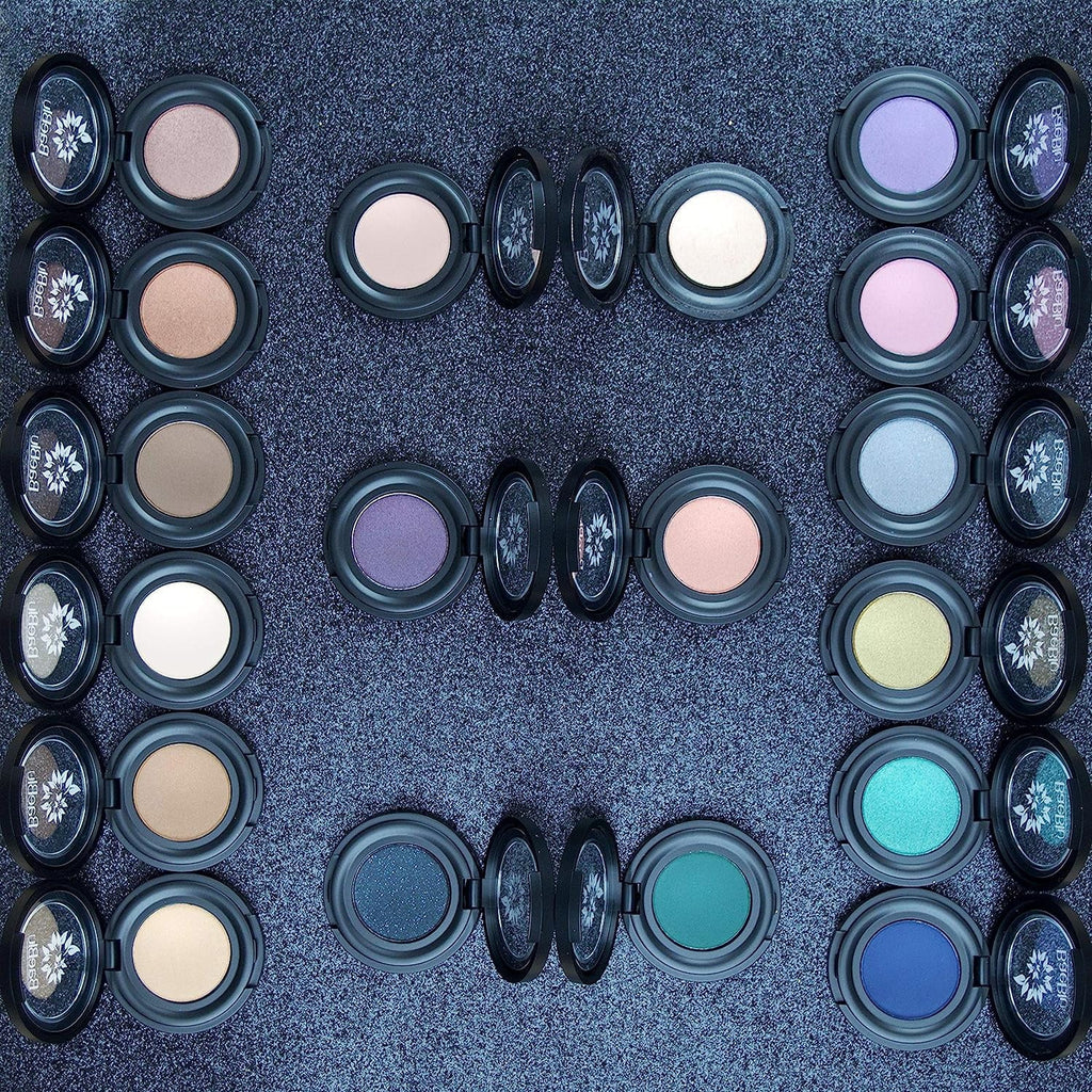 BaeBlu Hypoallergenic Eyeshadow Organic 100% Natural Finely Pressed Velvety Smooth Powder, Made in , Sterling