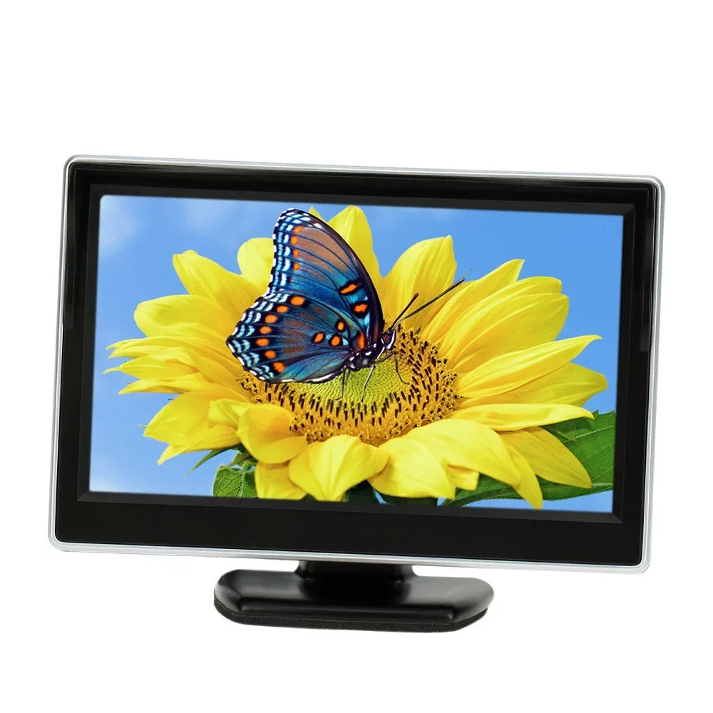 Car Rear View Backup System - 5 Inch   Display Monitor with Parking Camera for Safe Reverse and Parking Assistance