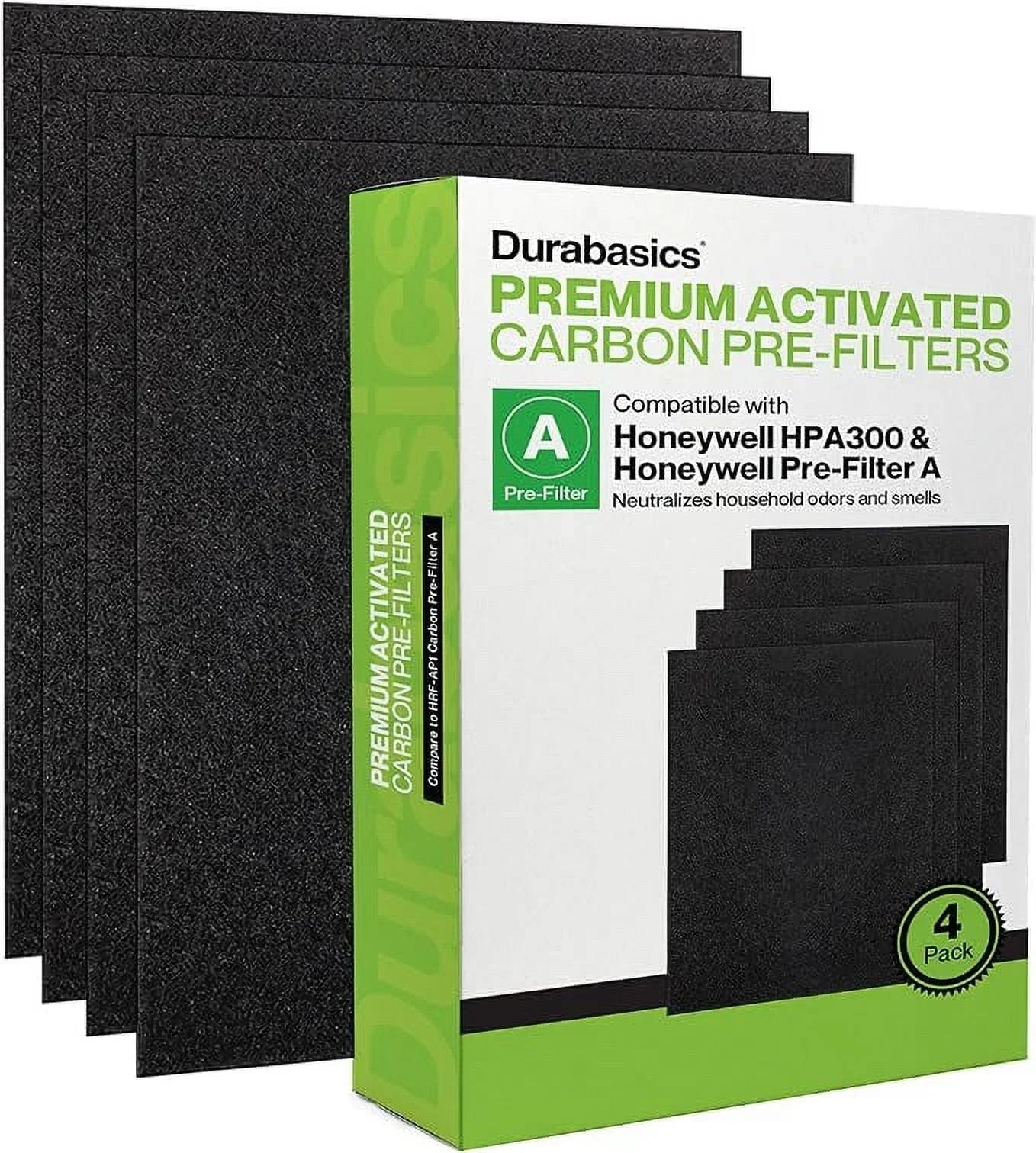 Durabasics Pre-Filters for Honeywell  Replacement Filters, Honeywell Prefilter , Honeywell Filter , Prefilter for Honeywell Air Purifier, Honeywell Pre Filter Replacement, --4 Pack