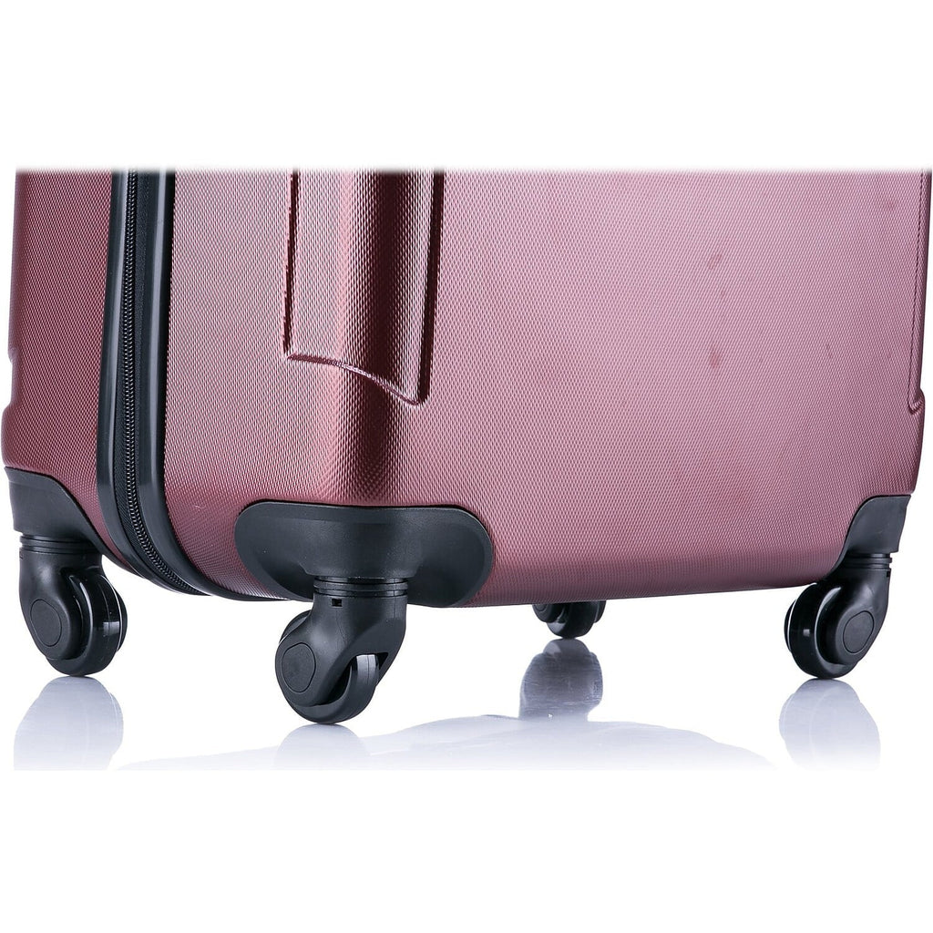 InUSA Pilot Large Plastic 4-Wheel Spinner Luggage Wine (-)