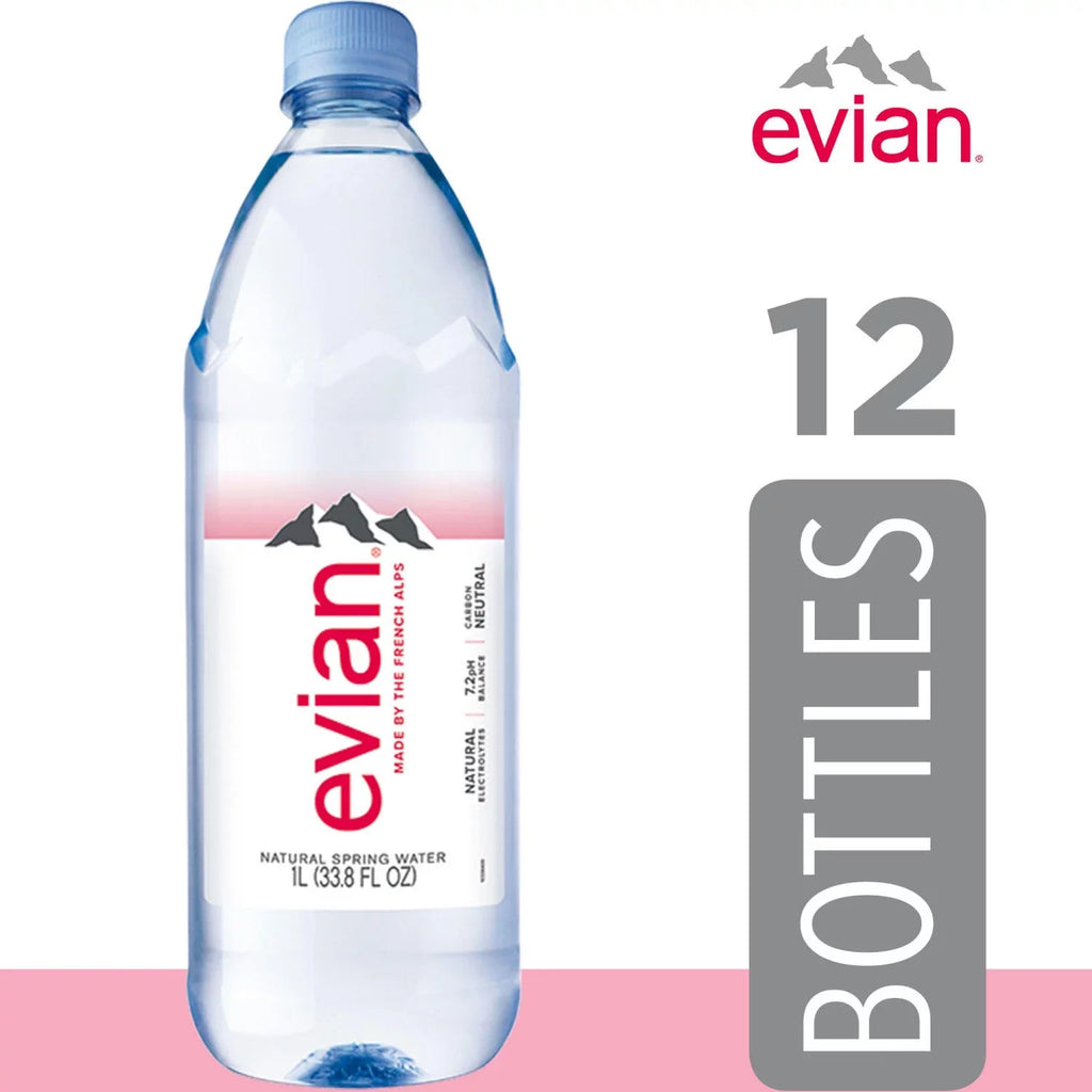 Evian Natural Spring Water 1 , 12 pk.