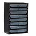 8-Drawer Heavy Duty Metal Sliding Rack Cabinet  Black