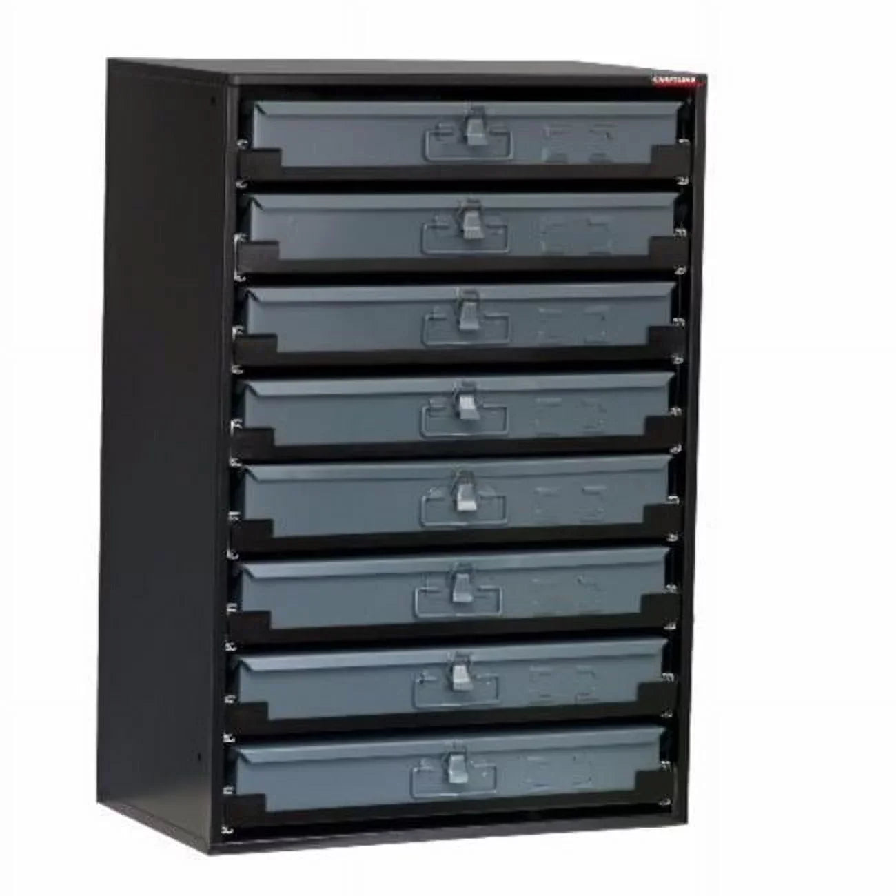 8-Drawer Heavy Duty Metal Sliding Rack Cabinet  Black