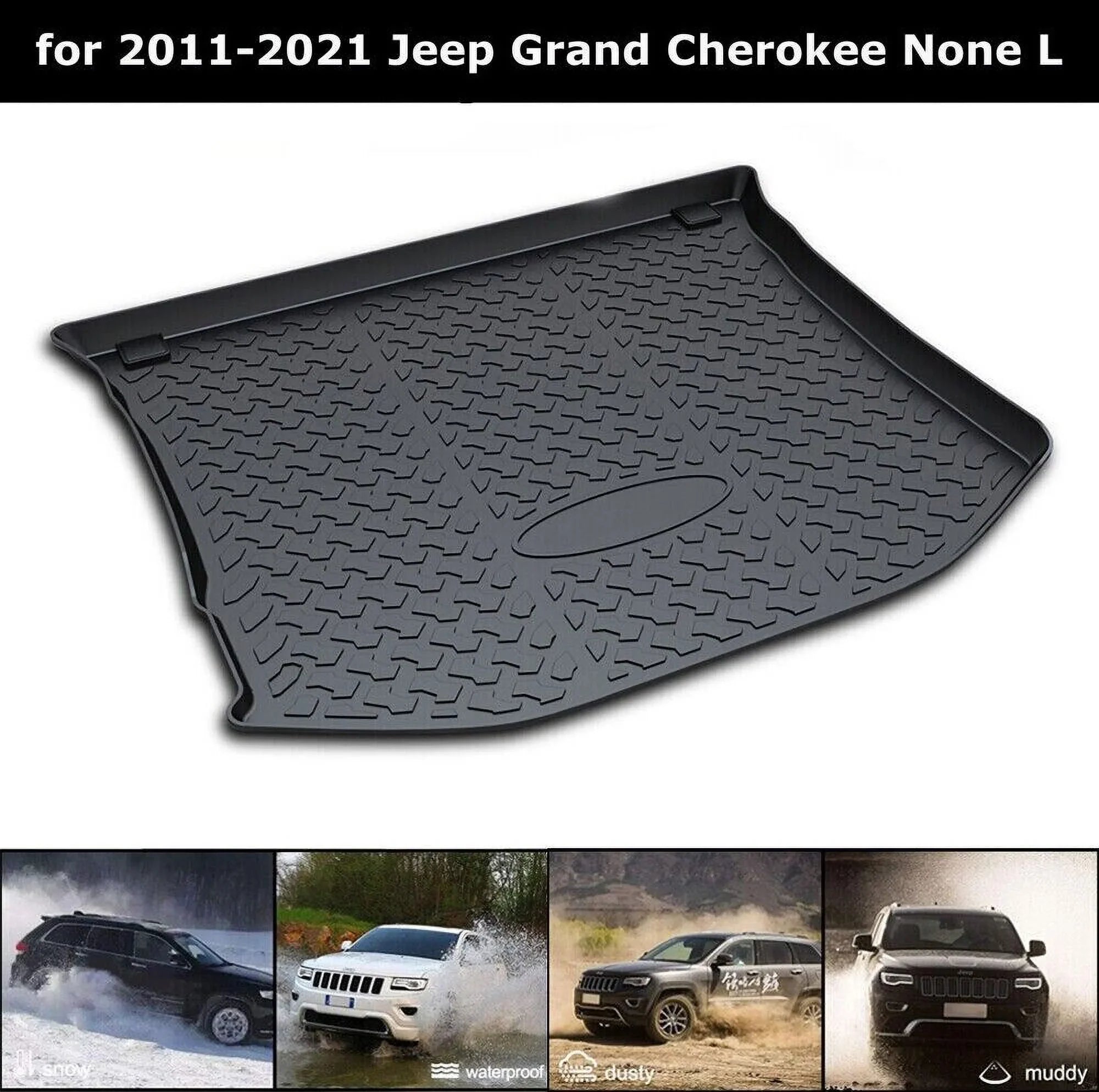 Easy to Clean for 2011-2021 Jeep Grand Cherokee  Rear Cargo Trunk Mats Liner