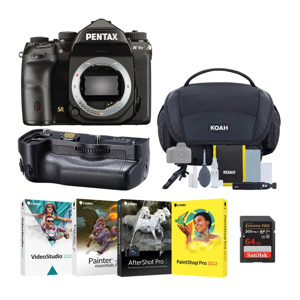 Pentax -1 Mark   Camera with - Battery Grip, Memory  Card Bundle
