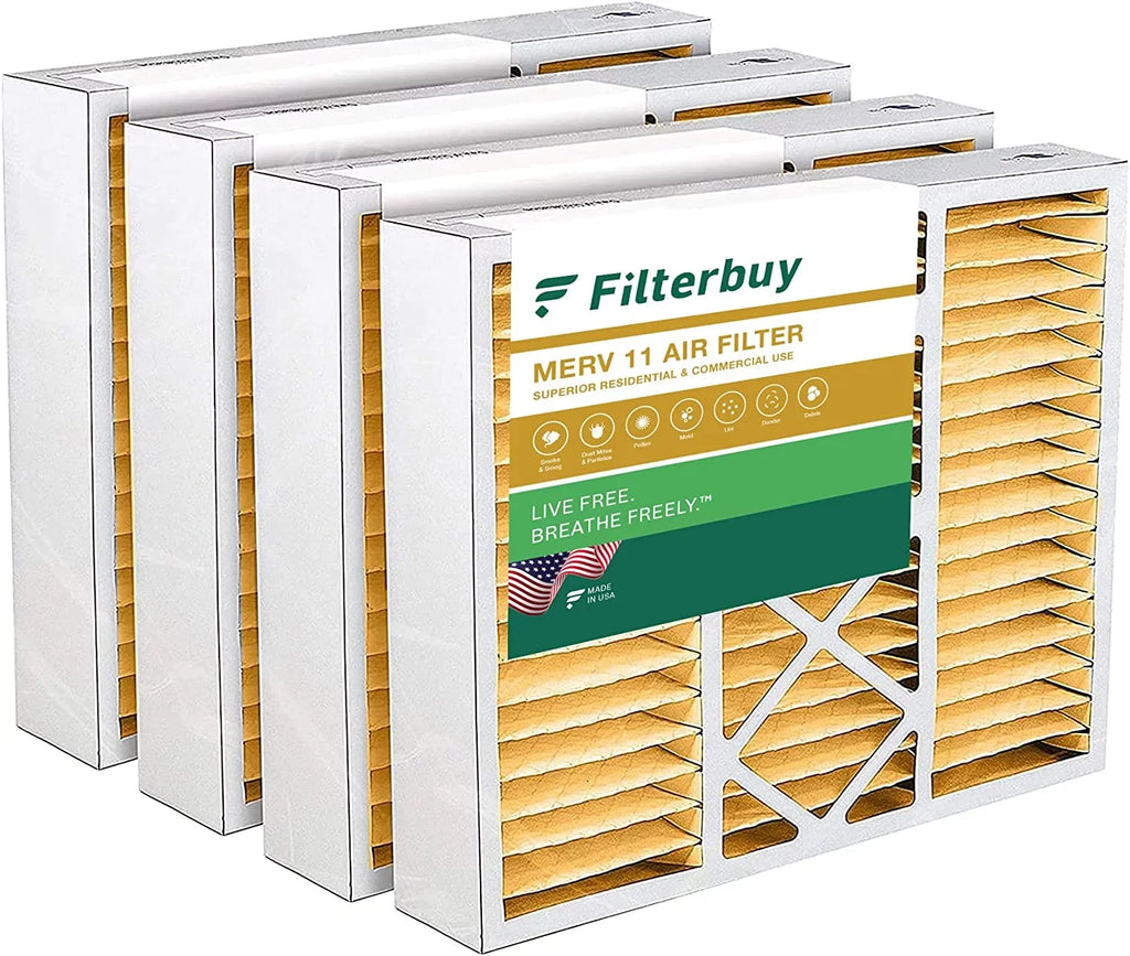 Filterbuy 19x20x5  11 Pleated   Furnace Air Filters for Bryant/Carrier , Day & Night, and Payne (4-Pack)