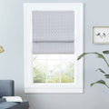 Exclusive Home Esme Total Blackout Roman Shade, 23"x64", Dark Grey