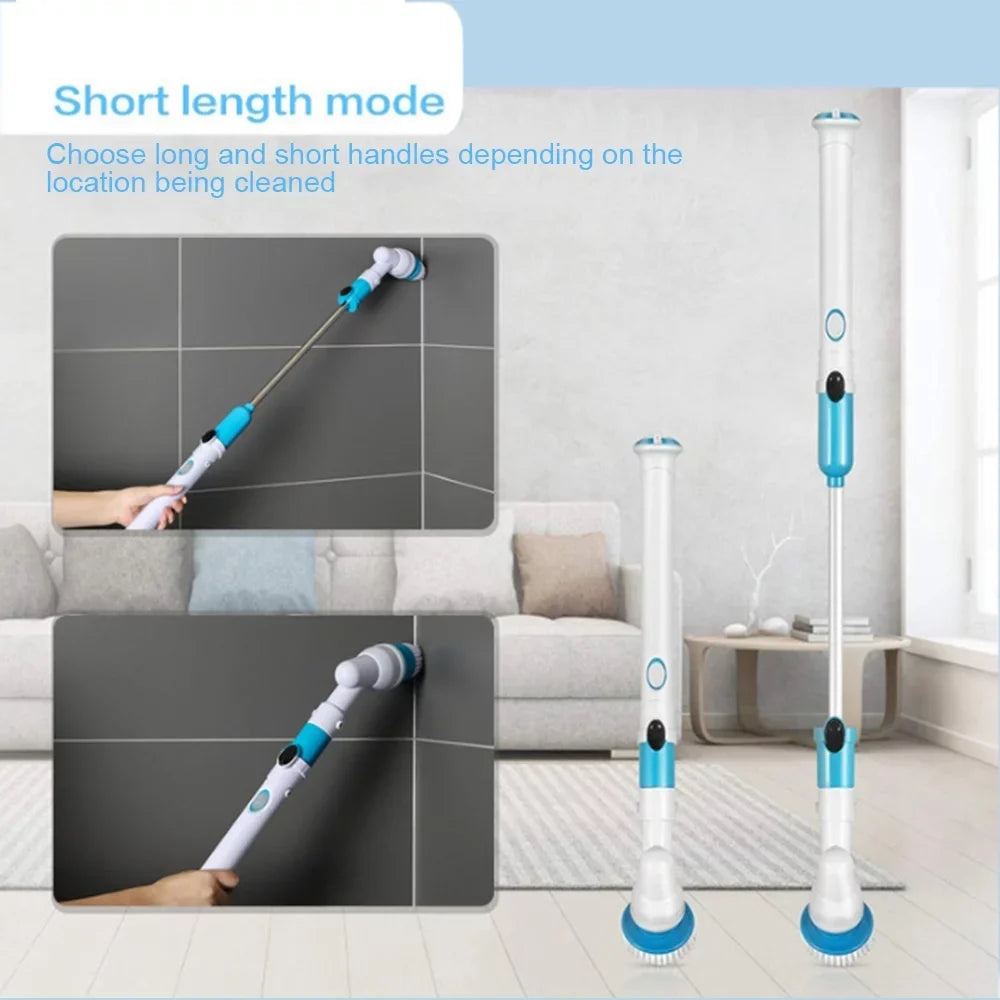 Electric Spin Scrubber Cordless Power Cleaning Brush Shower Scrubber for Bathroom Floor