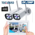 Toguard   Security Camera System 8CH 1080P  4Pc, Waterproof Wi-Fi  Surveillance with Email Alert, Night Vision, Remote Access, Motion Alert & Detection (Only Supports 2.4GHz Wi-Fi)