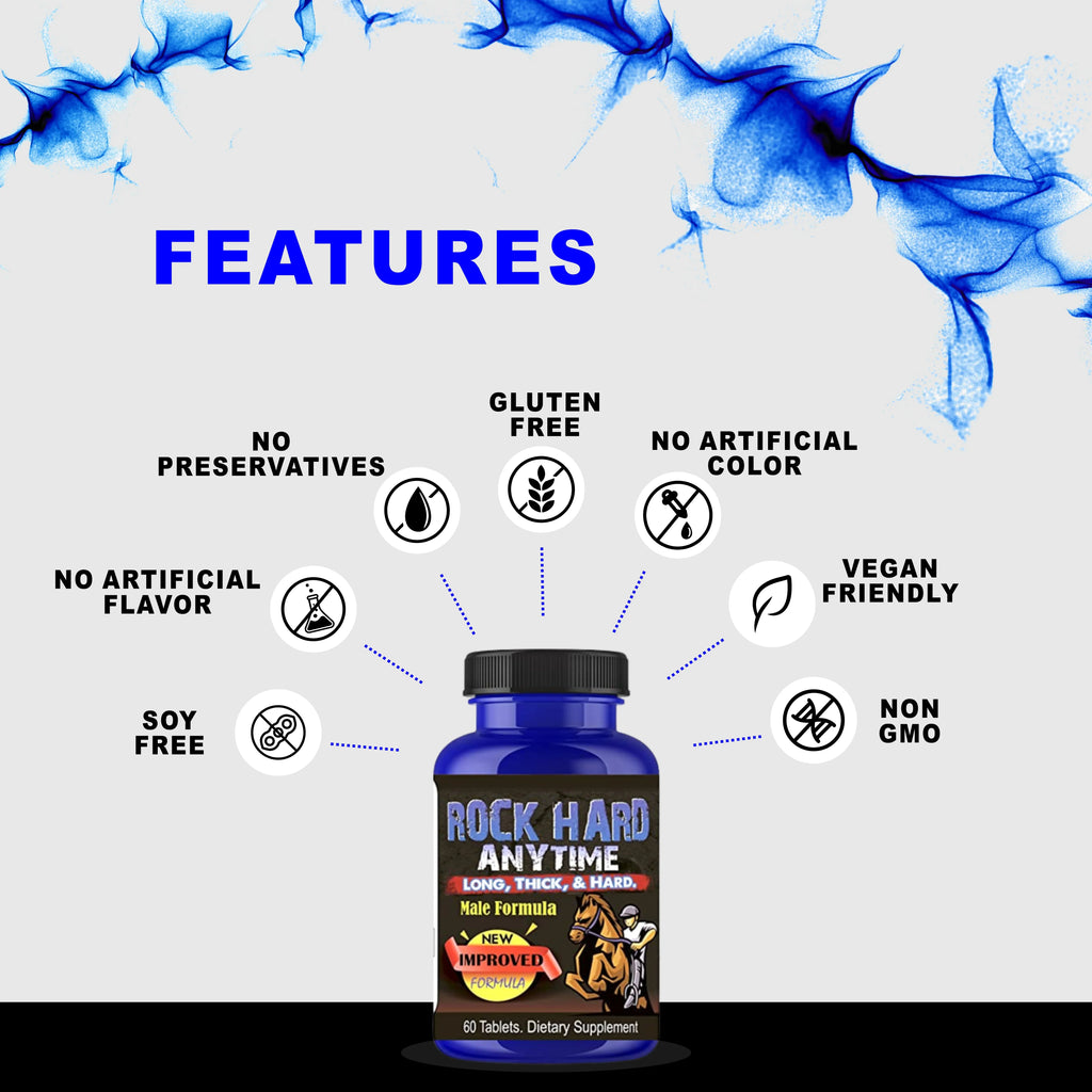 Anytime Natural Testosterone Supplement Boost Stamina, Strength, Energy 60 Pills