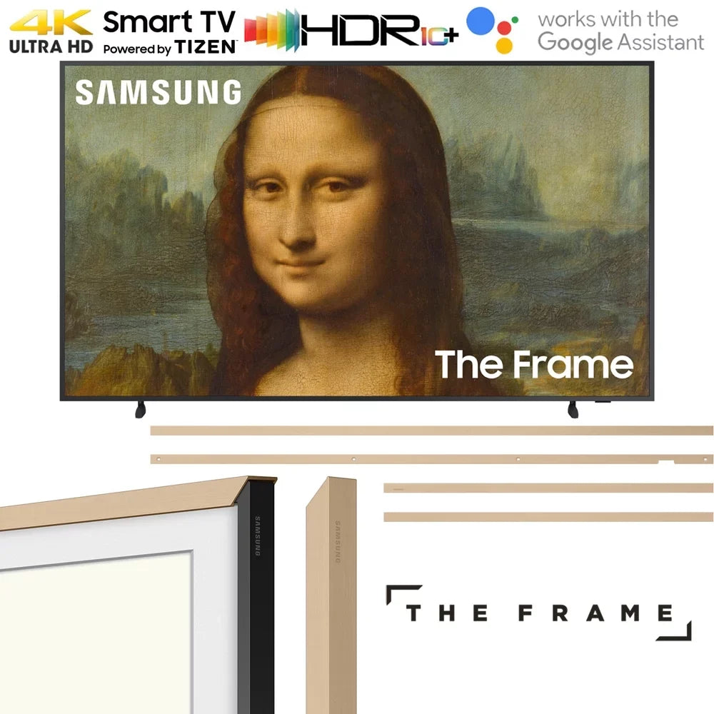 Samsung  55 inch The Frame  4K  Quantum  Smart  (2022) Samsung 55" Customizable Bezel Modern Beige
