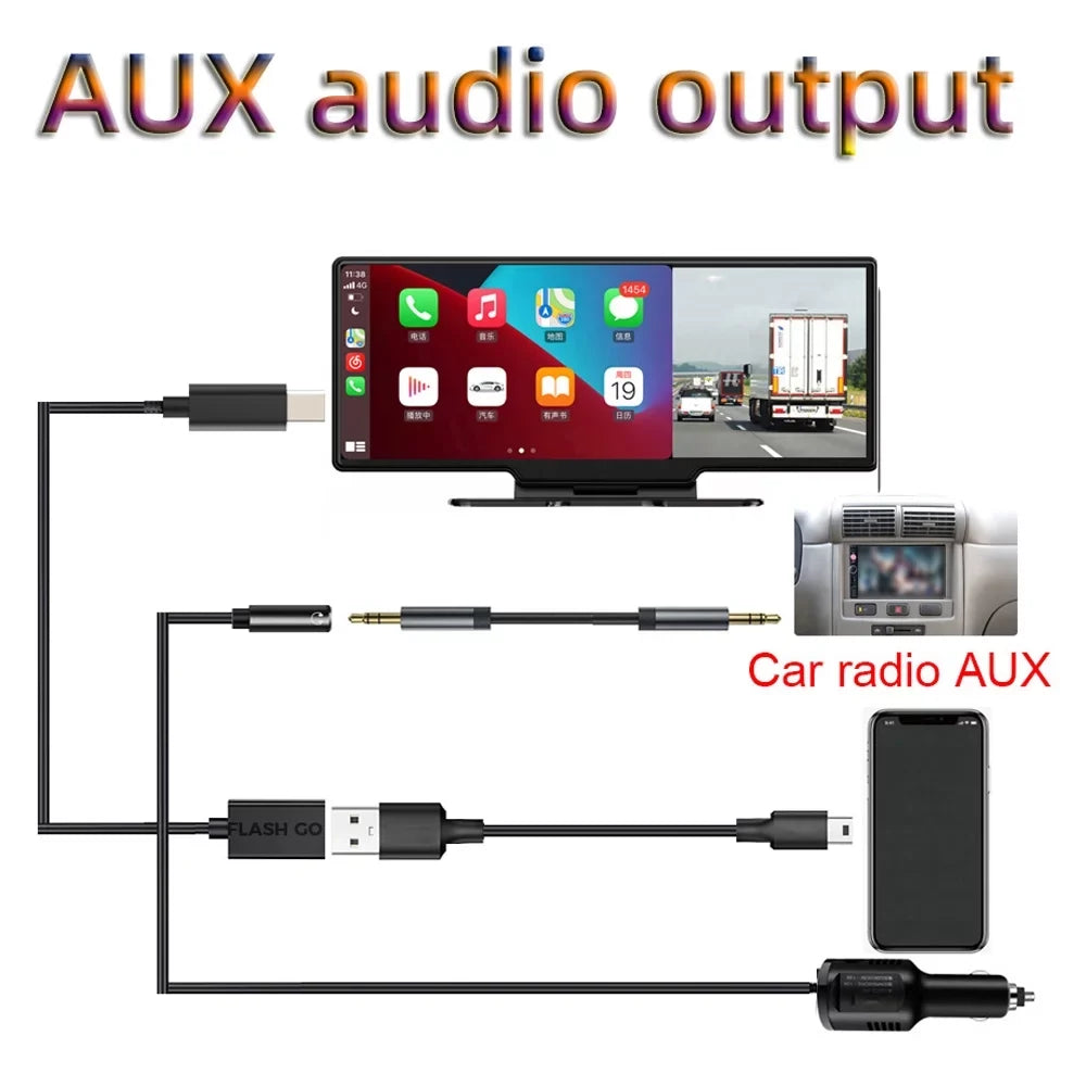 ammoon Multi language Car Video Recorder   Car Console, Front and Rear Dual Cameras, Mobilephone Control