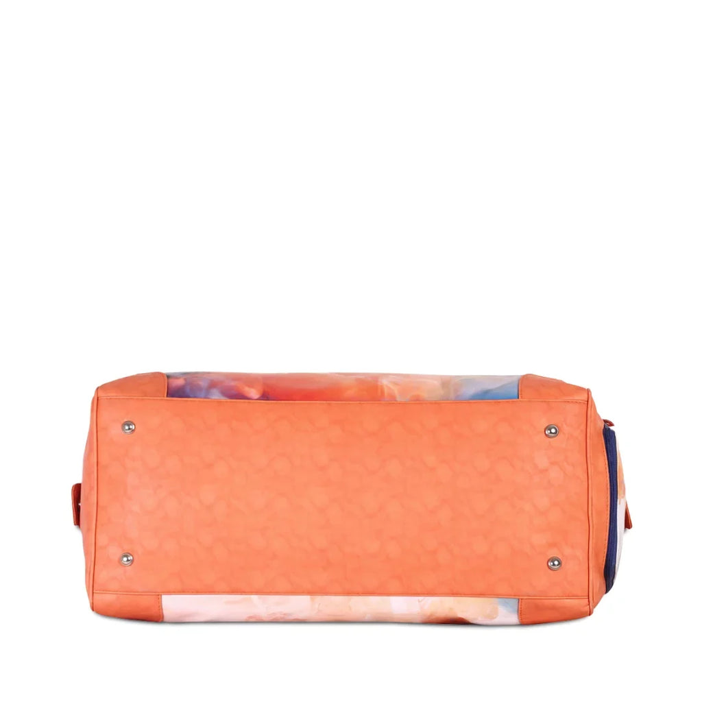 The Orange Wave Unisex Large Weekender Travel  bag with Separate Shoe Compartment with adjustable strap