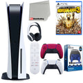 Sony Playstation 5 Disc Version (Sony  Disc) with Cosmic Red Extra Controller, Headset, Media Remote, Borderlands 3 Ultimate Edition, Accessory Starter Kit and Microfiber Cleaning Cloth Bundle