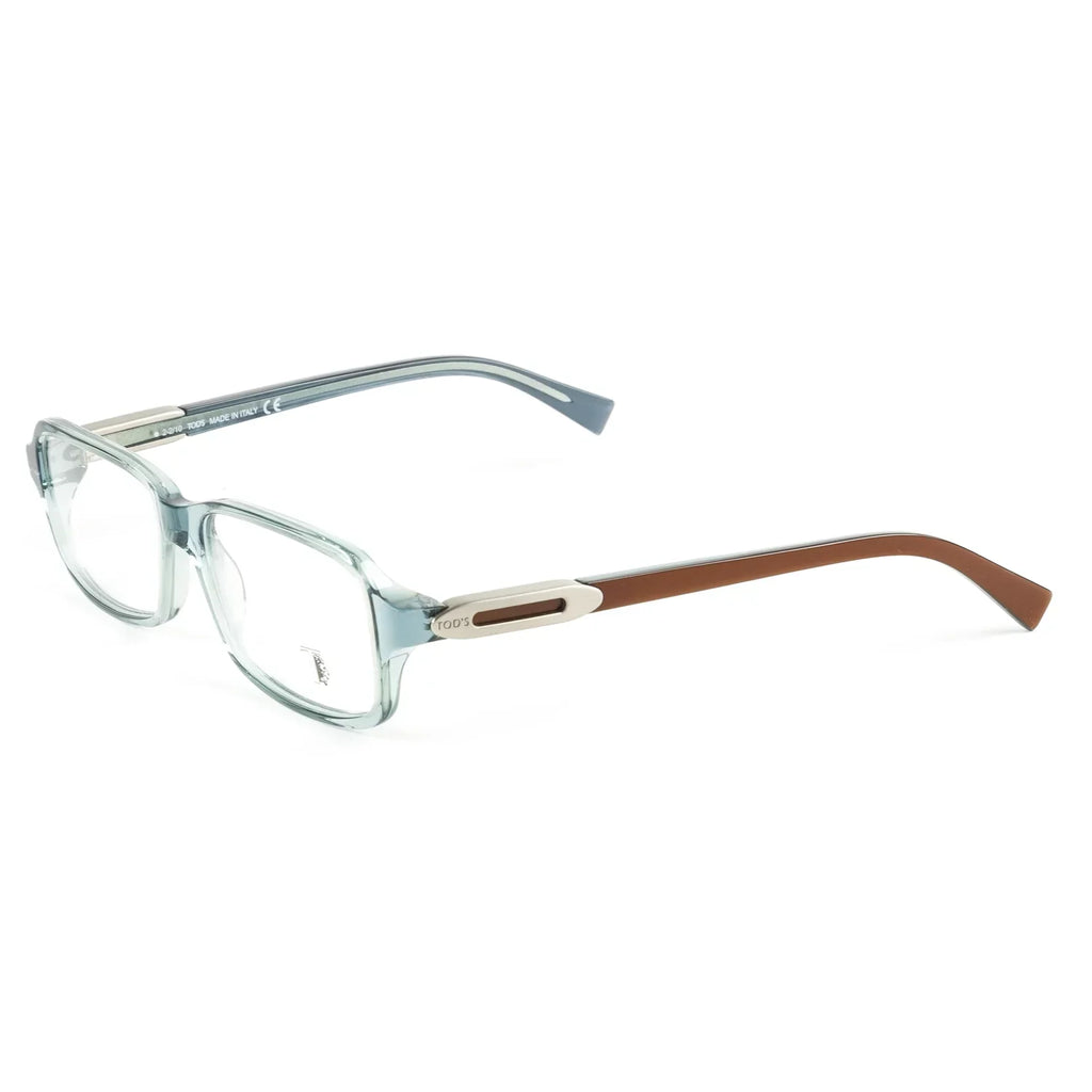 Tod's Rectangular Acetate Eyeglass Frames  52mm Transparent Turquoise