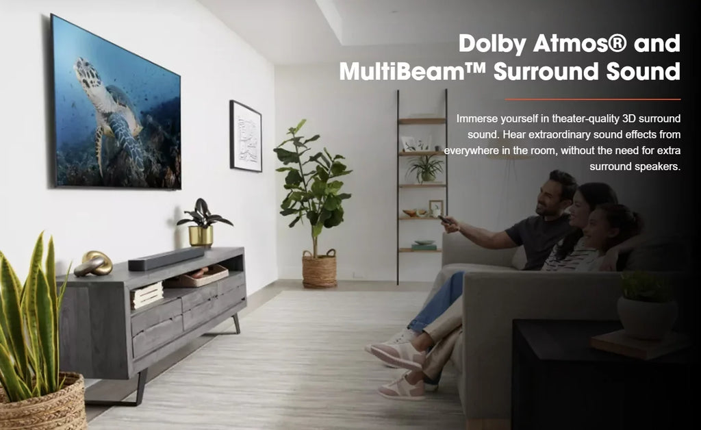Samsung  77 Inch 4K  Smart  with  Upscaling with a  -300 5.0ch Soundbar with MultiBeam Sound and Dolby Atmos (2023)