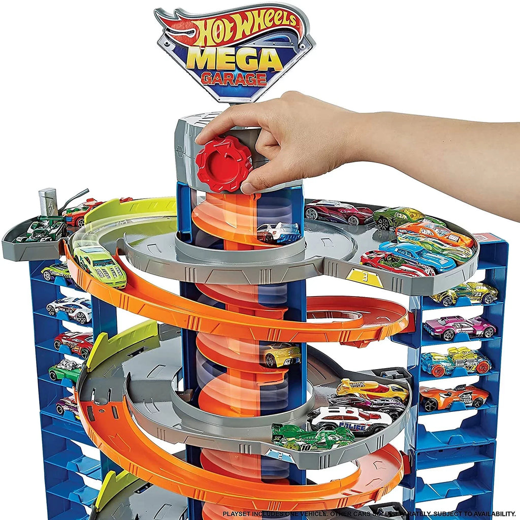 Hot Wheels City Mega Garage Playset with Storage for Over 60 Cars, Ages 4+