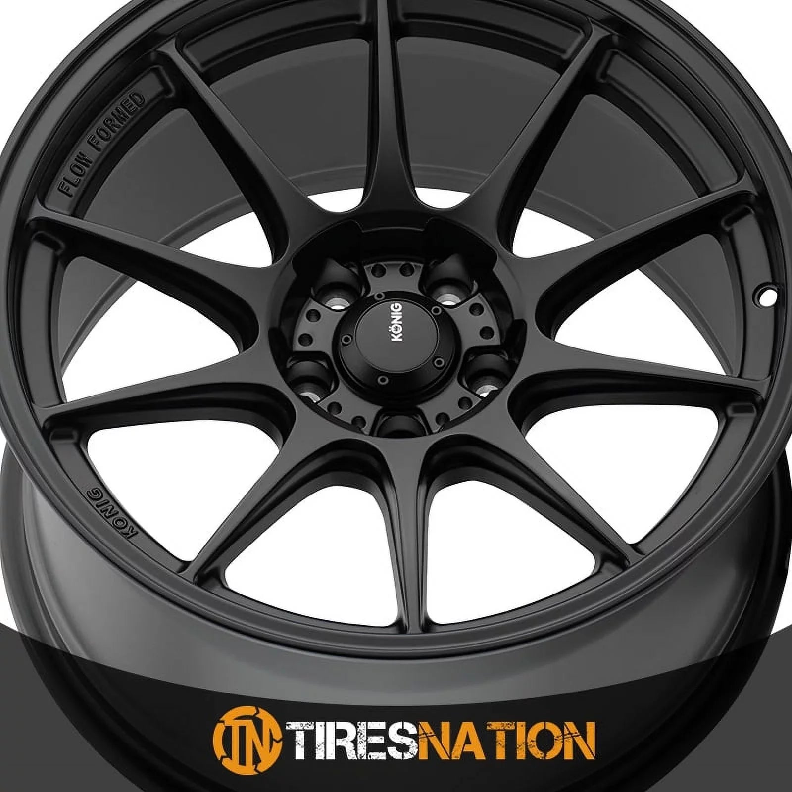 Konig 57B Dekagram 16x8 4x100 +35et Semi-Matte Black Wheel