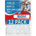 18x24x1 Air Filter  11 Rating, 12 Pack of Furnace Filters Comparable to  1000,  1200 &  7 - Made in  by     .