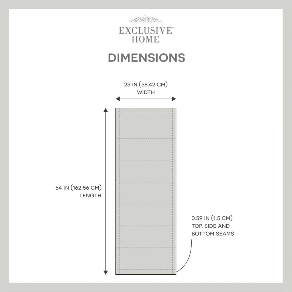 Exclusive Home Esme Total Blackout Roman Shade, 23"x64", Dark Grey