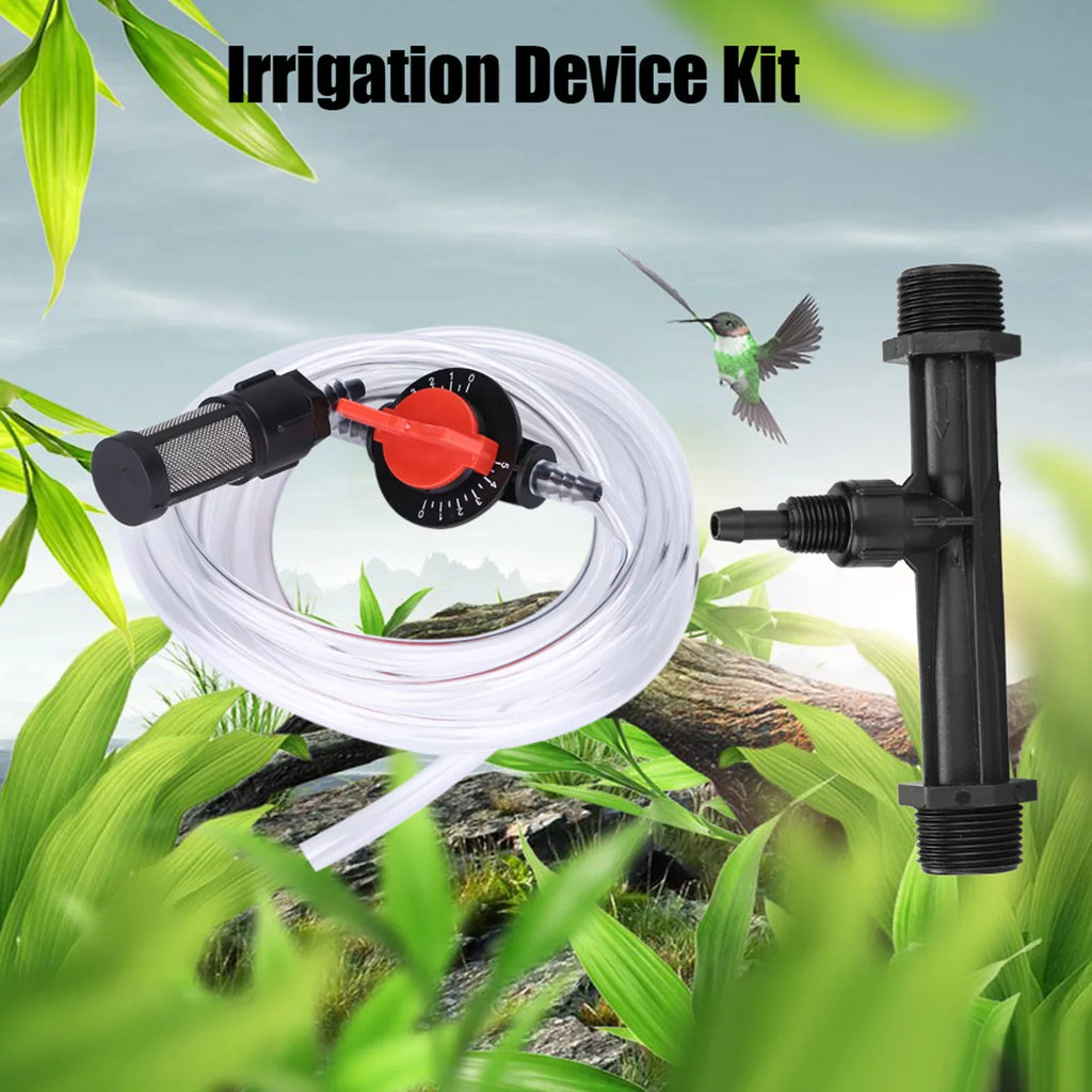 Irrigation Device - Garden Irrigation Device with Fertilizer Injector Hose Filter Switch