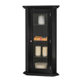 & Furniture Black 1 Door Corner Accent Cabinet