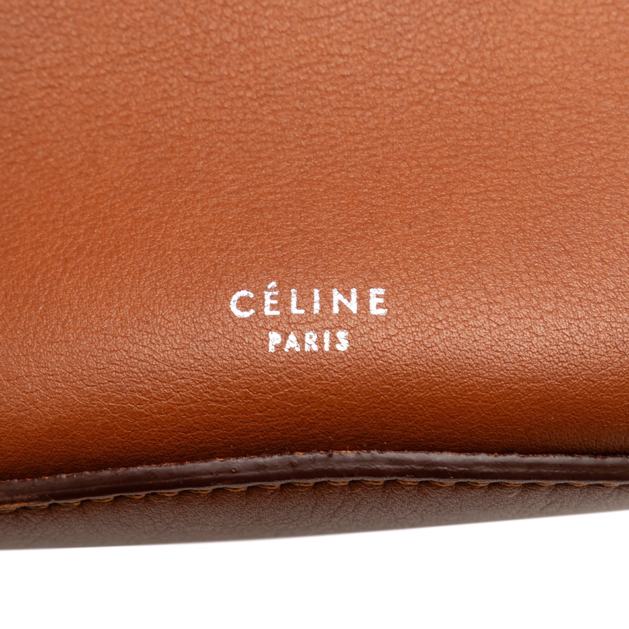 Pre-Owned Authenticated Celine Big Bag Bucket Calf Leather Brown Bucket Bag DrawstringBag Unisex (Good)