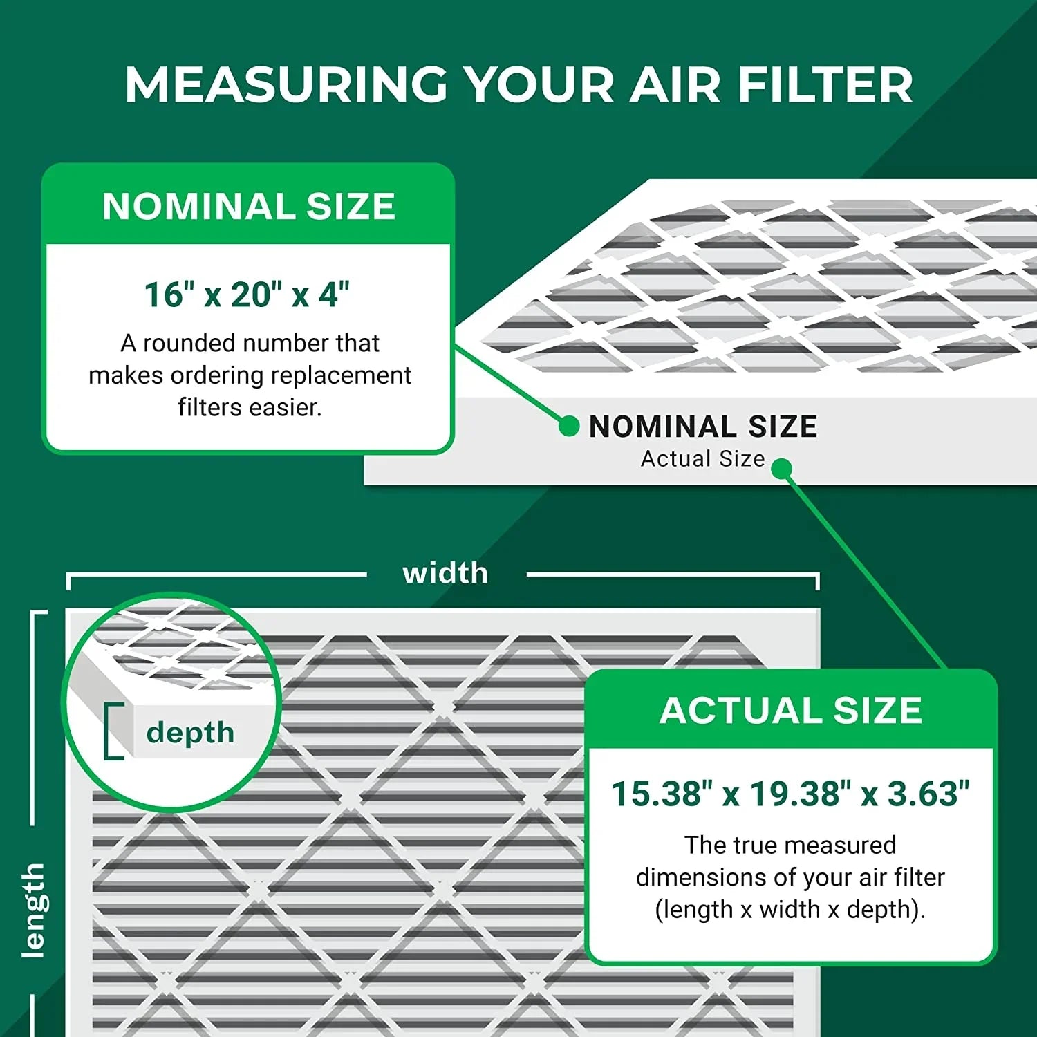 Filterbuy 16x20x4  13 Pleated   Furnace Air Filters (12-Pack)