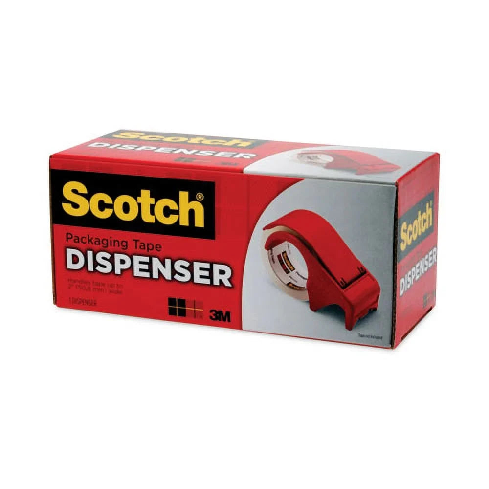 Scotch Compact And Quick Loading Dispenser For Box Sealing Tape, 3" Core, For Rolls Up To 2"  60 Yds, Red | Order of 1 Each