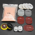 New Deep Scratch Remover,Glass Polishing Kit 8OZ Cerium Oxide & 2 Wheel Pad