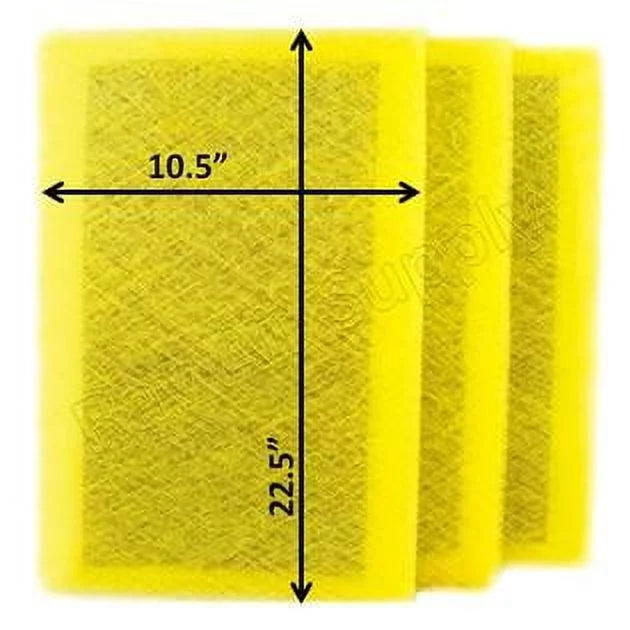 12x25 Replacement Filter Pads Compatible with MicroPower Guard Air Cleaner (3 Pack)