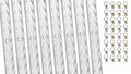 Heavy Duty Aluminum 4ft -Track (8 Pcs) w/ -Track Stud Stainless Steel Ring (32 Pcs) Tie Down System for Enclosed Trailers and Cargo Vans