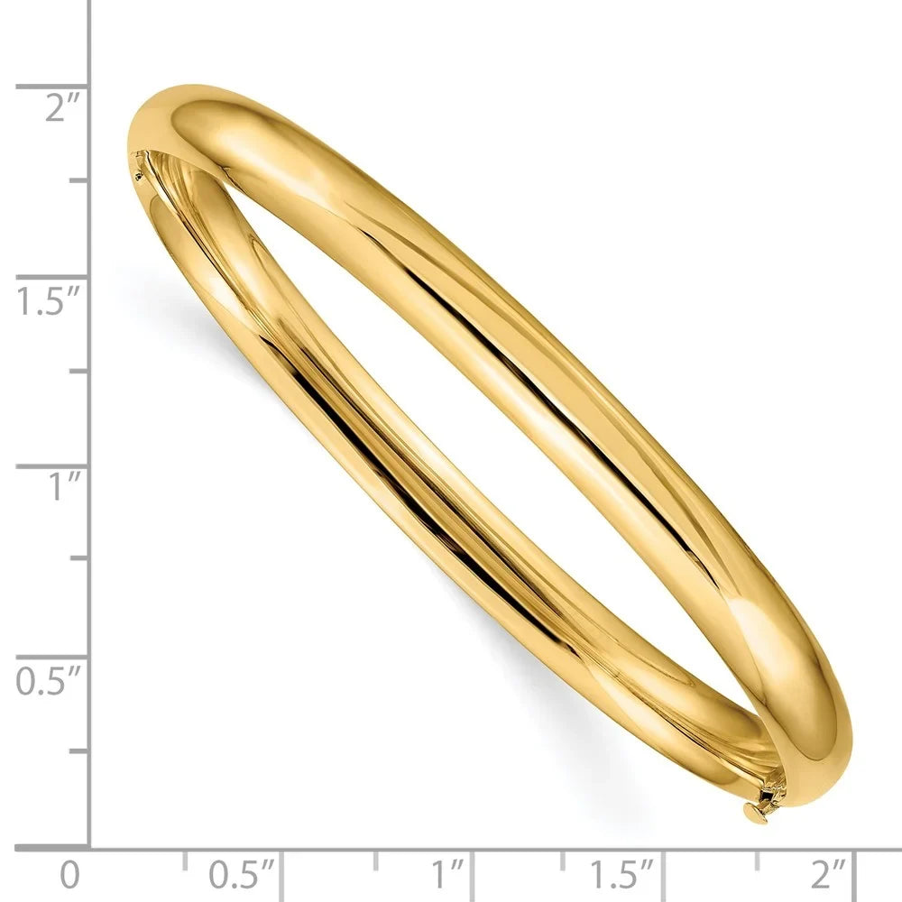 14k 4/16 Oversize High Polished Hinged Bangle Bracelet /16O