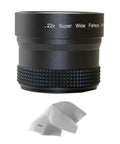 Sony Cyber-shot - 0.21x-0.22x High Grade Fish-Eye Lens (Includes Lens/Filter Adapters) + Nwv Direct Micro Fiber Cleaning Cloth