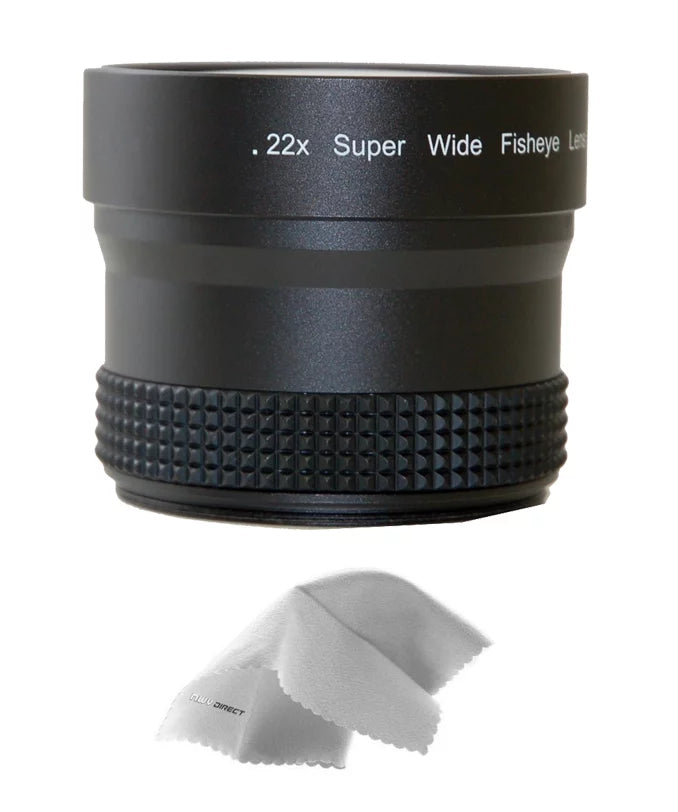 Sony Cyber-shot - 0.21x-0.22x High Grade Fish-Eye Lens (Includes Lens/Filter Adapters) + Nwv Direct Micro Fiber Cleaning Cloth