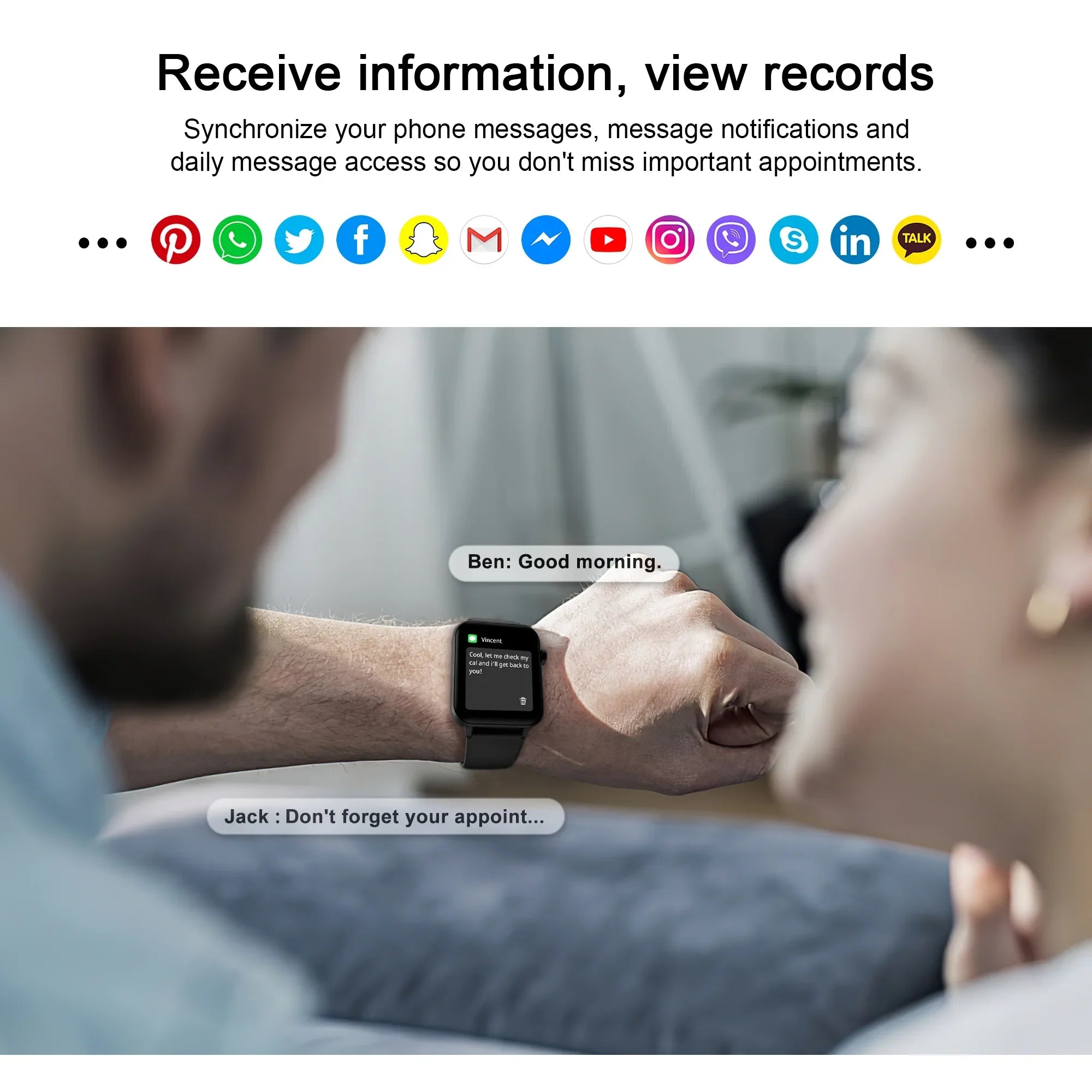 Smart Watch for Women 1.83" Fitness Watch with Bluetooth Call/Voice Assistant, Waterproof, 100+ Sports Modes for Android and iOS, Black