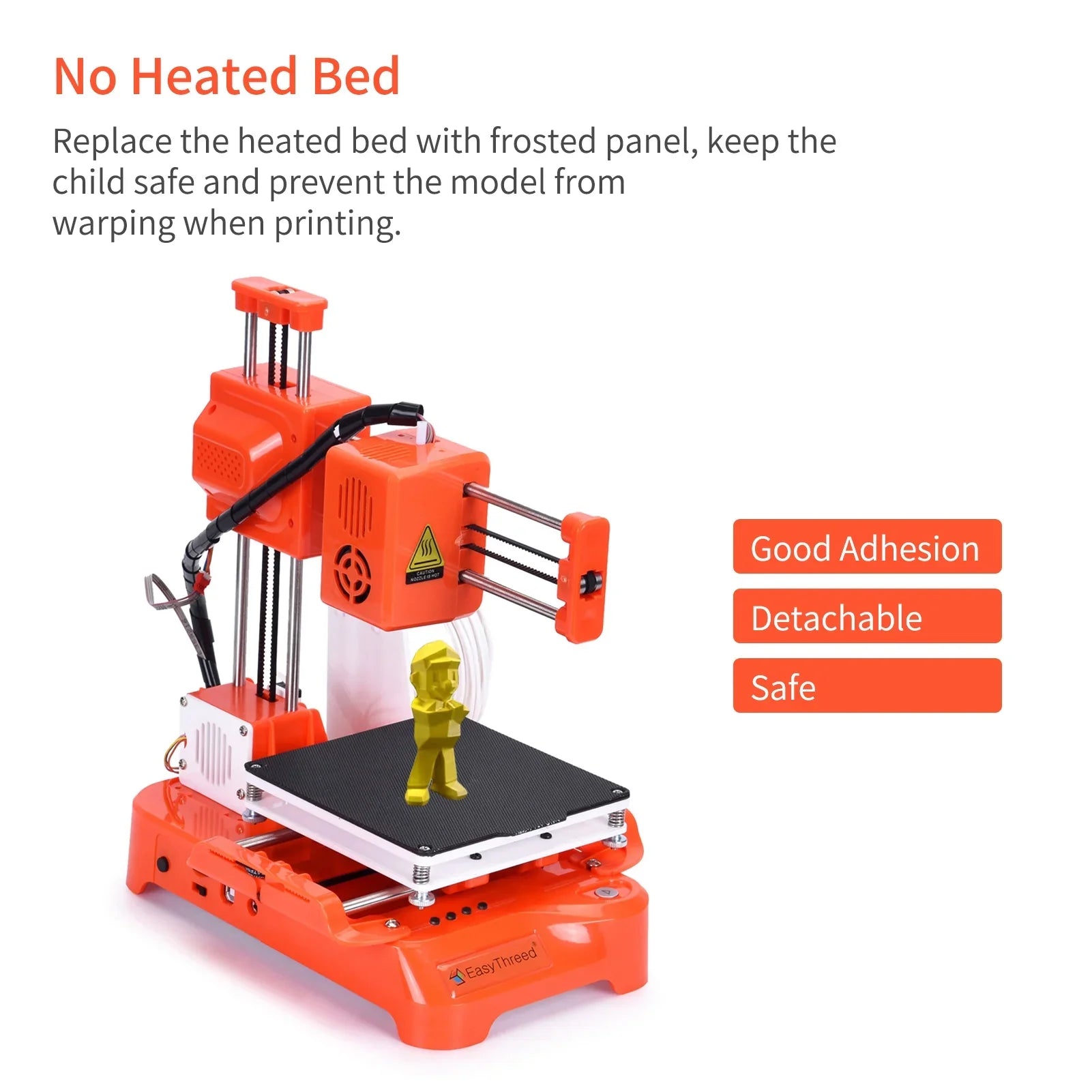 3D Printer, No Size No Heated Bed, One-Key Operation, Perfect for Kids and Education