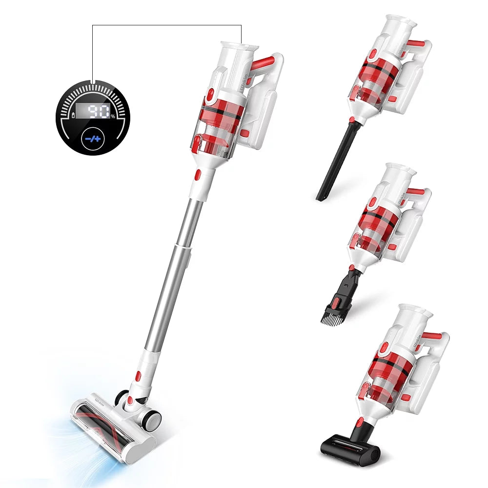 Wnkim Cordless Vacuum Cleaner, 28kPa Power Suction Lightweight Stick Vacuum with Smart  Display, Up to 50 Runtime, 8 in 1 Handheld Vacuum for Pet Hair Hard Floor Carpet Home,