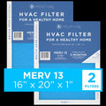 Medify Air 16x20x1 Pleated Filter 95% Particles  Air Cleaning ( 13, 2-Pack)