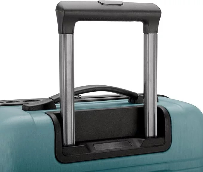 .. Traveler Boren Polycarbonate Hardside Rugged Travel Suitcase Luggage with 8 Spinner Wheels, Aluminum Handle, Teal, 3-Piece Set,  Port in Carry-On