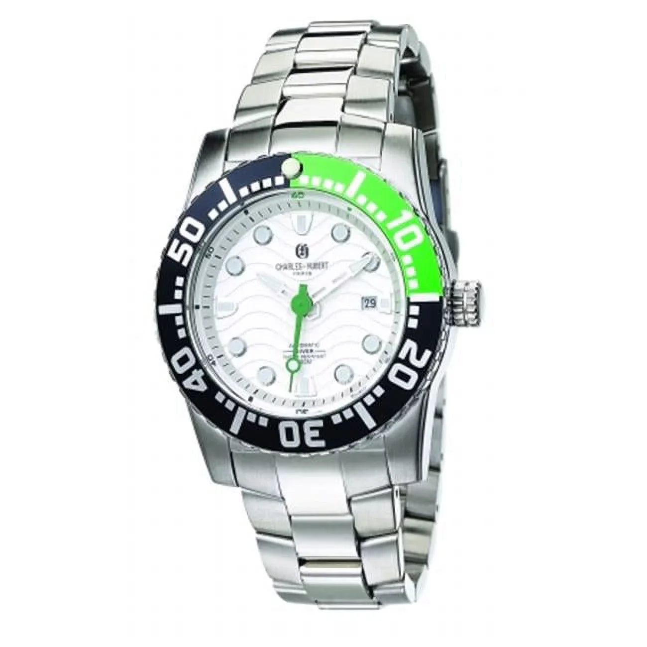 Charles-Hubert- Paris Mens Stainless Steel Automatic Watch #3778-