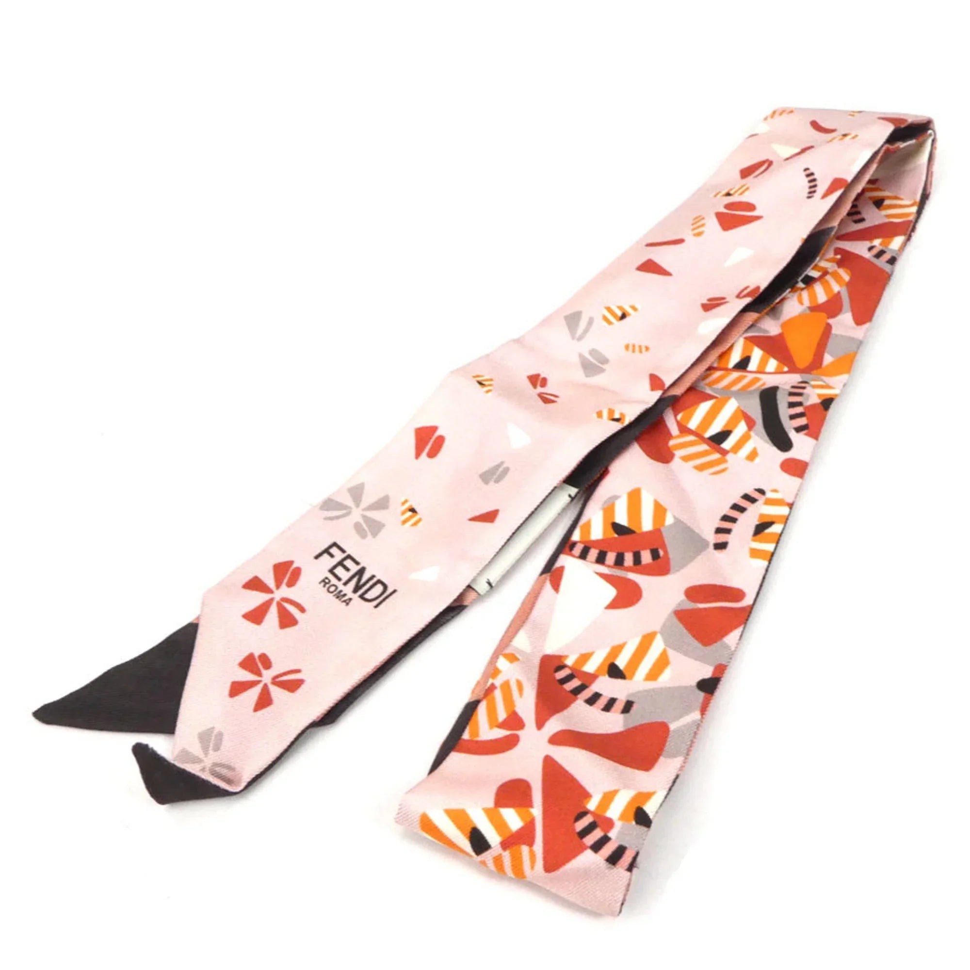 Pre-Owned  Scarf Muffler Wrappy Silk Pink/Multicolor Women's (Good)
