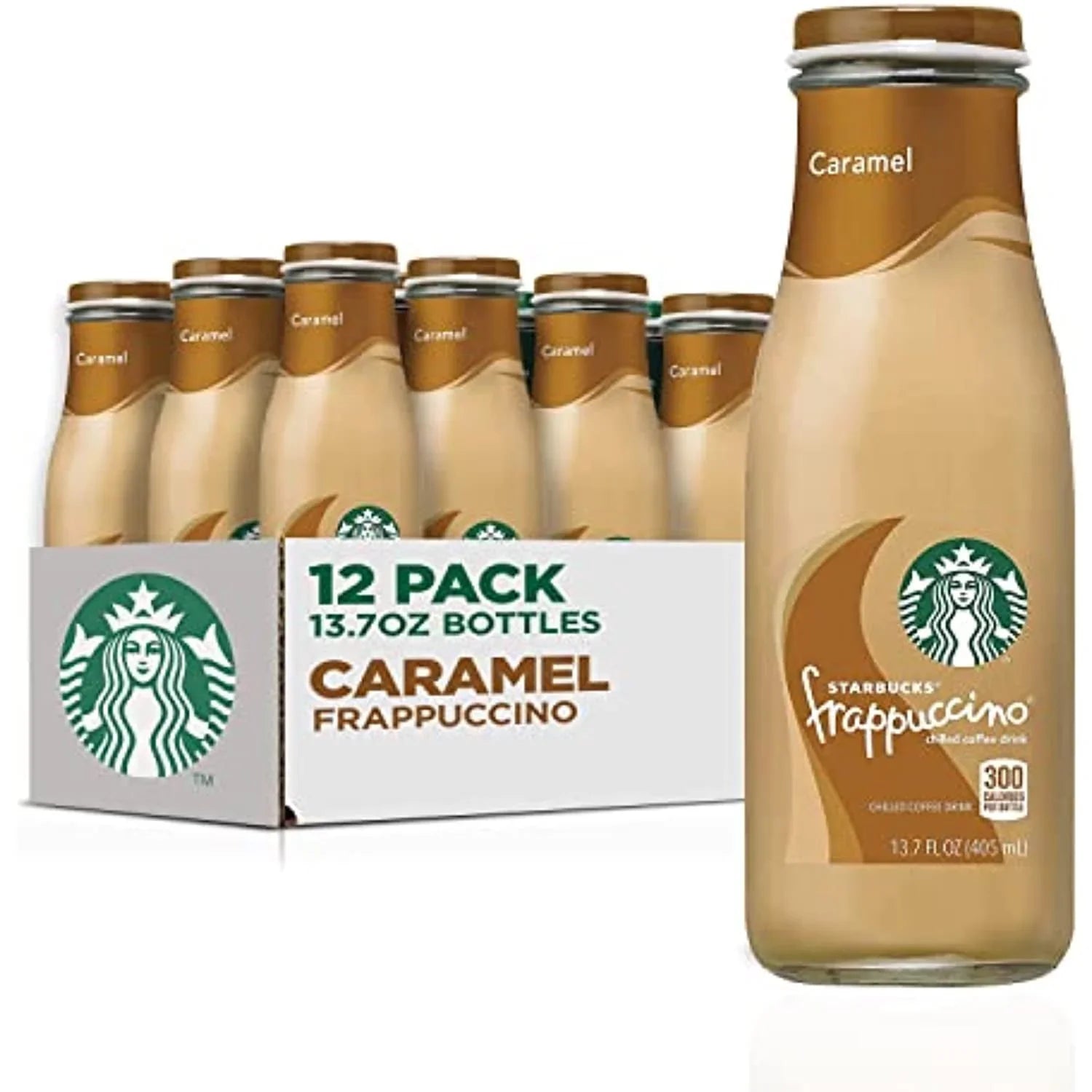 Starbucks Frappuccino Coffee Drink, Caramel, 13.7 Fl Oz Bottles (12 Pack)
