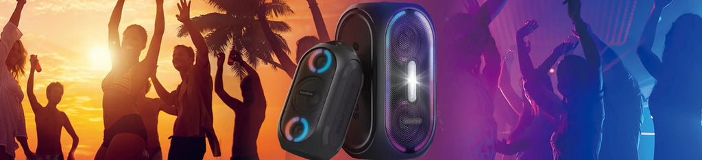 Soundcore Anker Rave Portable Bluetooth Speaker, Black,