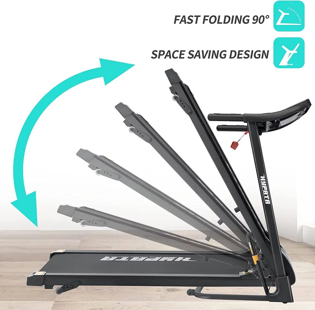 Treadmill 300  Capacity with Incline, Folding Treadmill for Home Max 2.5  Electric Treadmill for Running and Walking Jogging Exercise with  Display, 12 Preset Programs Running Machine