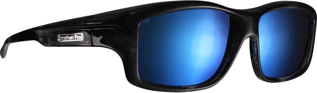 Yamba Blue Marble - Poly Polarized Gray with Blue Mirror Lens - Fits Over -Large Eyewear - 146mm x 44mm