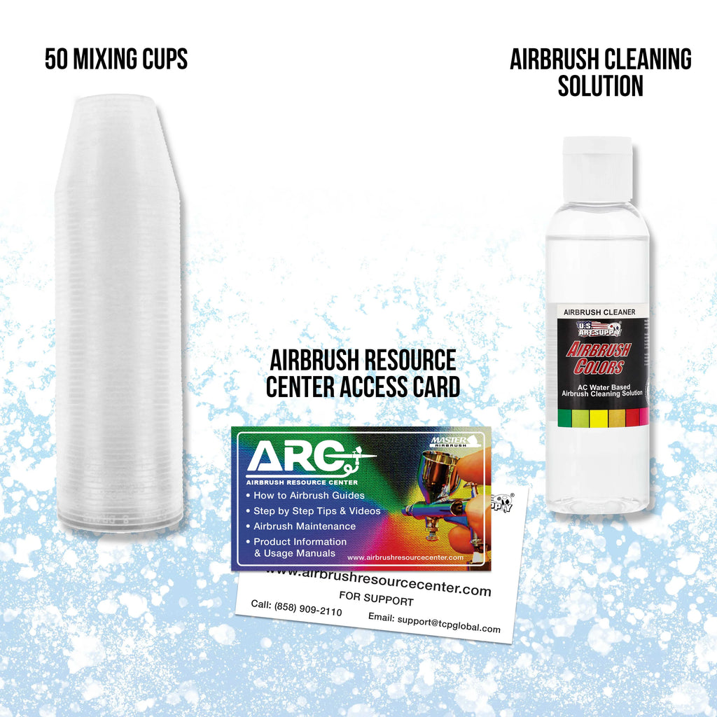 Pro 3 Airbrush System Kit Air Compressor 12 Color Paint Set Hobby Art