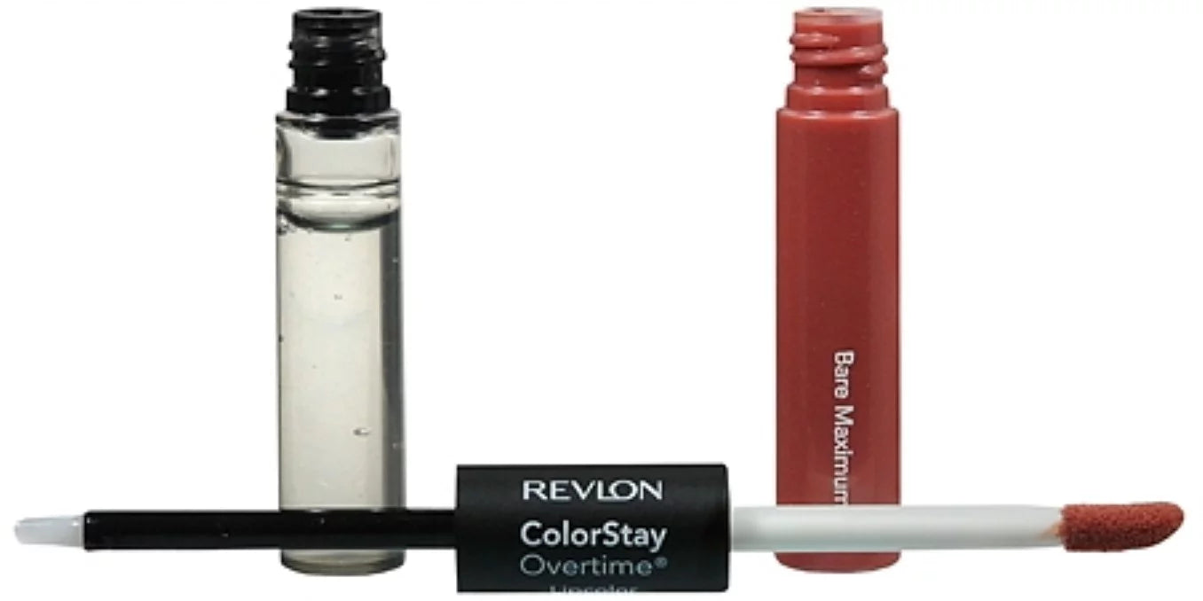 Revlon ColorStay Overtime Liquid Lip Color, Bare Maximum [350] 0.07 oz (Pack of 2)